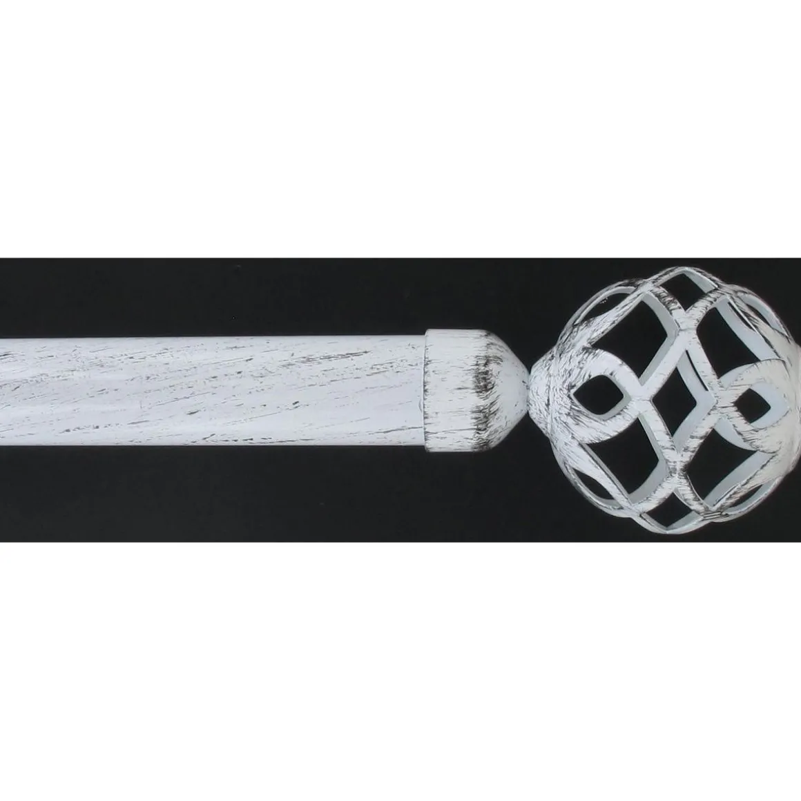 Kit varão extensível branco e preto 120-210cm