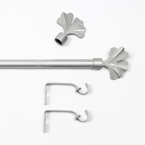 Kit varão extensível cinza laqueado 120-210cm