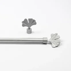 Kit varão extensível cinza laqueado 120-210cm