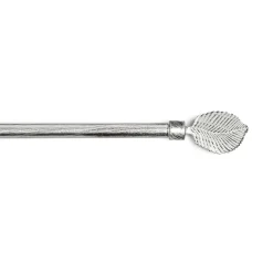 Kit varão extensível cinza e preto 210-380cm