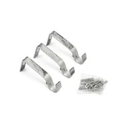 Kit varão extensível cinza e preto 210-380cm