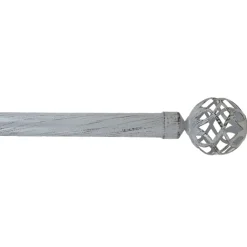 Kit varão extensível cinza e preto 120-210cm