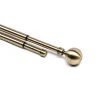 Kit varão extensível duplo bronze 120-210cm