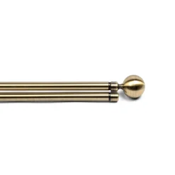 Kit varão extensível duplo bronze 120-210cm