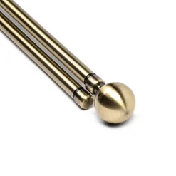 Kit varão extensível duplo bronze 120-210cm