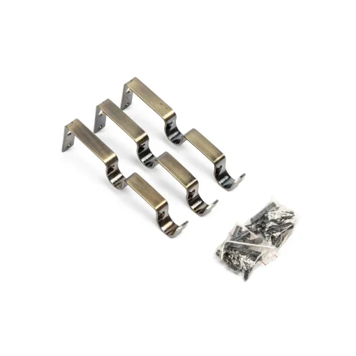 Kit varão extensível duplo bronze 120-210cm
