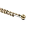 Kit varão extensível duplo bronze 210-380cm