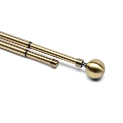 Kit varão extensível duplo bronze 210-380cm