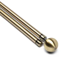 Kit varão extensível duplo bronze 210-380cm
