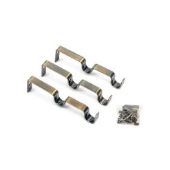 Kit varão extensível duplo bronze 210-380cm