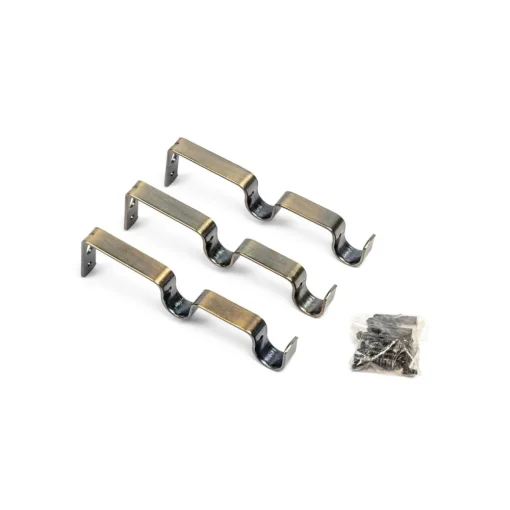 Kit varão extensível duplo bronze 210-380cm