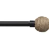 Kit varão extensível EDEN preto mate 90-160cm