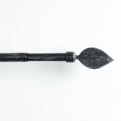 Kit varão extensível FEUILLE preto e prateado 100-190cm