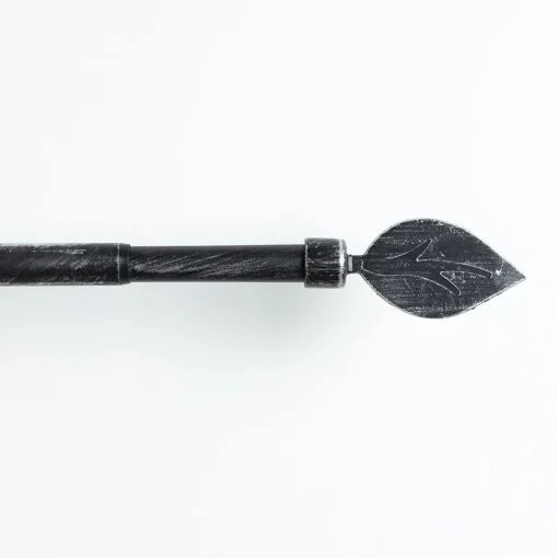 Kit varão extensível FEUILLE preto e prateado 100-190cm