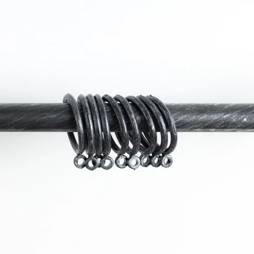 Kit varão extensível FEUILLE preto e prateado 100-190cm