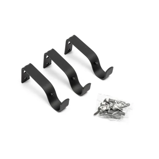 Kit varão extensível GAIA preto mate 210-380cm