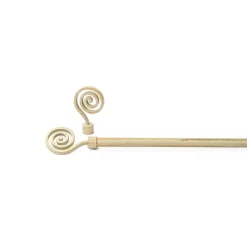 Kit varão extensível marfim e dourado 120-210cm