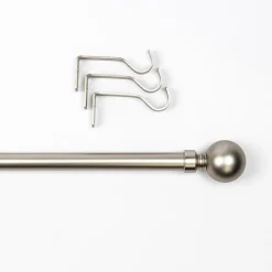 Kit varão extensível prateado 120-210cm d28cm