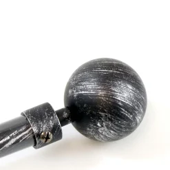 Kit varão extensível preto e prateado 120-210cm d19cm