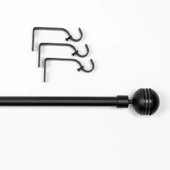 Kit varão extensível preto 120-210cm d19cm