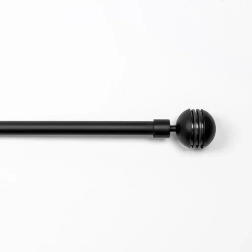 Kit varão extensível preto 120-210cm d19cm