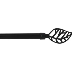 Kit varão extensível preto mate 120-210cm