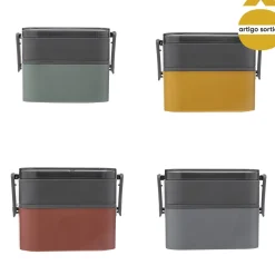 Lancheira quadrada com 2 compartimentos 1,5l