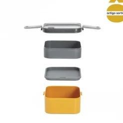 Lancheira quadrada com 2 compartimentos 1,5l