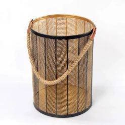 Lanterna de juta com pega 35x25cm