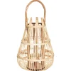 Lanterna decorativa bege em rattan