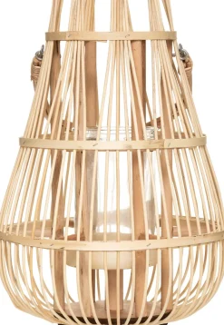 Lanterna decorativa bege em rattan