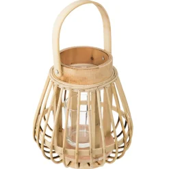 Lanterna decorativa em bambu cor natural
