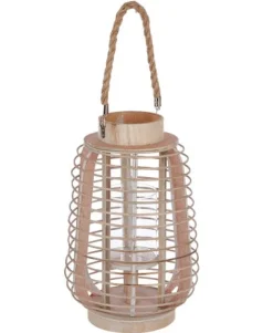 Lanterna decorativa em rattan em forma de colmeia