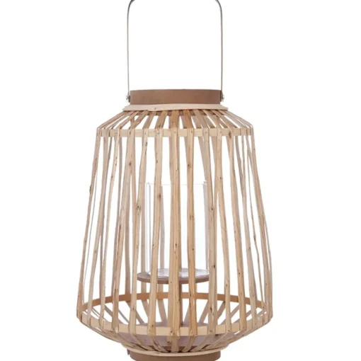 Lanterna decorativa em rattan natural