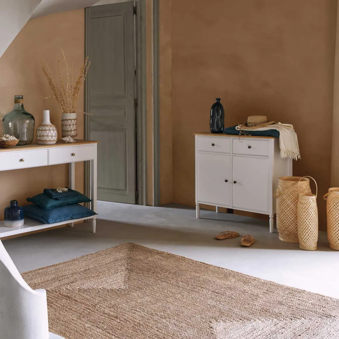 Lanterna natural CROSS em bambu 52cm