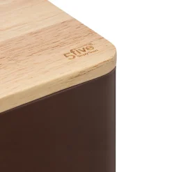 Lata castanha em metal para café