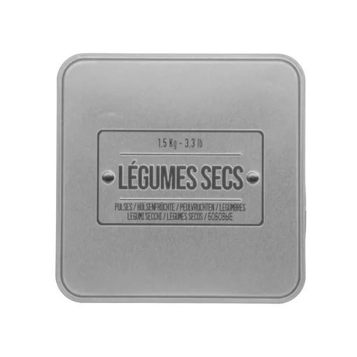 Lata em metal para vegetais secos