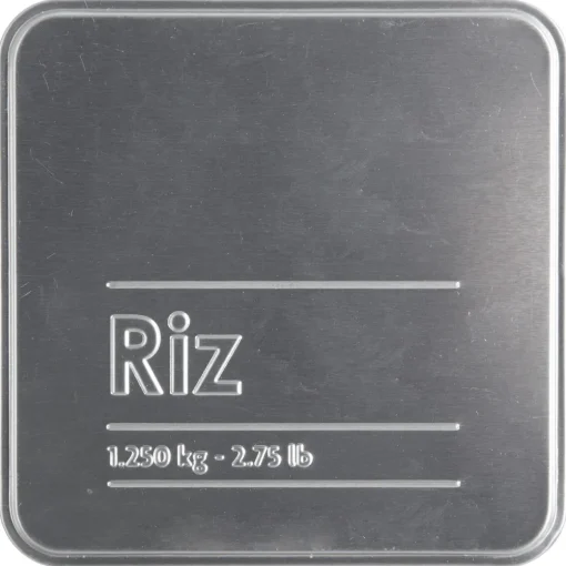 Lata p/ arroz em metal decorada 1,250kg