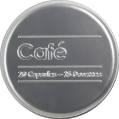 Lata para cápsulas de café em metal