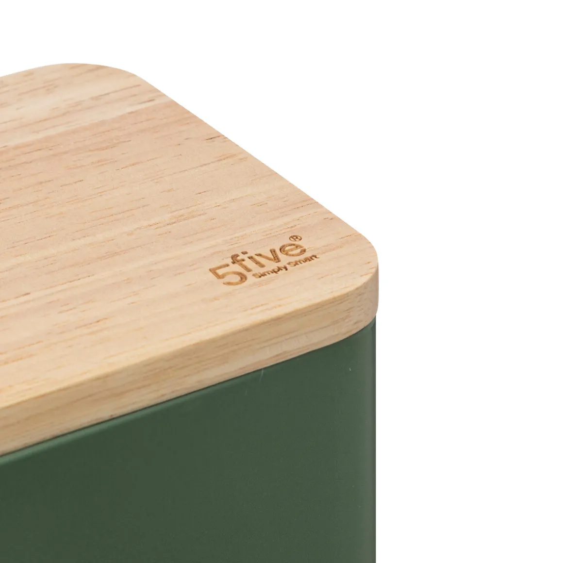 Lata verde em metal para cereais