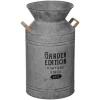 Leiteira decorativa GARDEN EDITION cinza em zinco 48cm