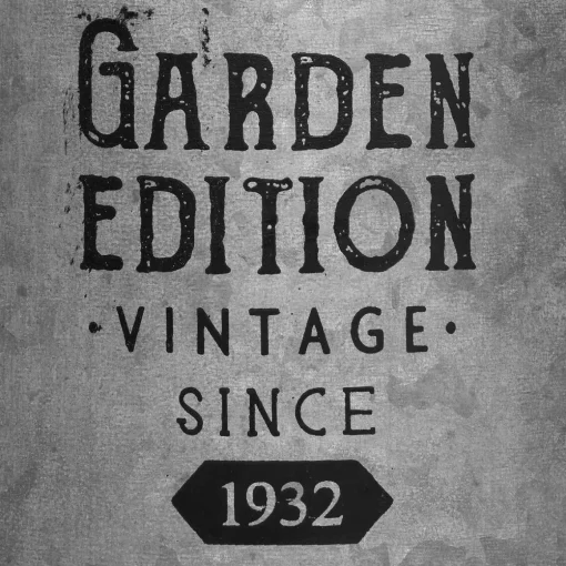 Leiteira decorativa GARDEN EDITION cinza em zinco 37cm