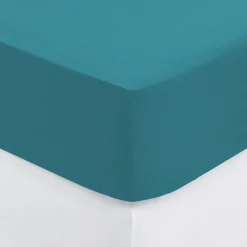 Lençol ajustável azul 160x200cm