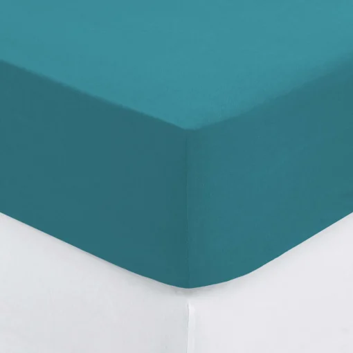 Lençol ajustável azul 160x200cm