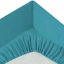 Lençol ajustável azul 160x200cm