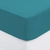 Lençol ajustável azul 140x190cm