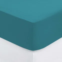 Lençol ajustável azul 140x190cm