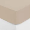 Lençol ajustável bege 140x190cm