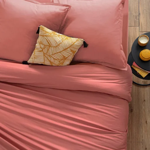 Lençol ajustável blush 140x190cm