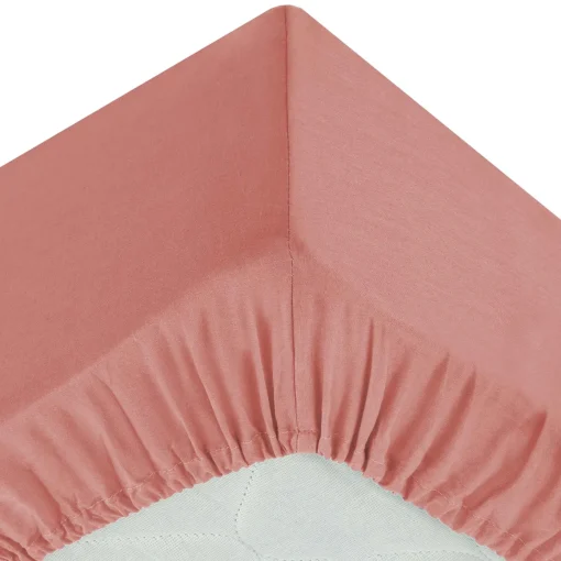 Lençol ajustável blush 140x190cm